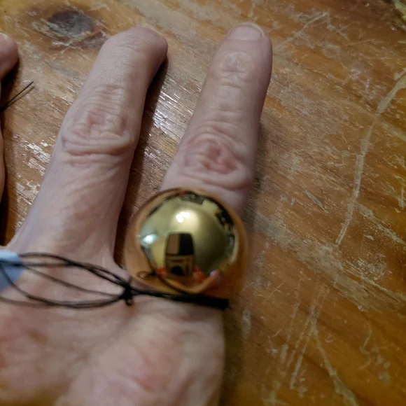 RARE SUNDANCE NEW STERLING SILVER & GOLD OVERLAY "GOLD DOME" RING. - Picture 1 of 5